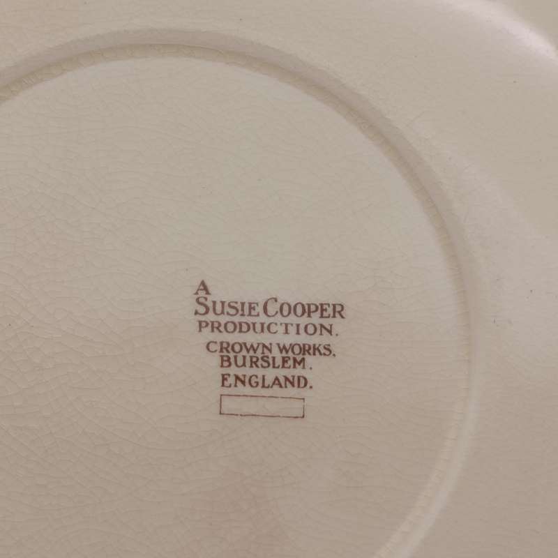 Vintage Susie Cooper Crown Works Burslem porcelain plate