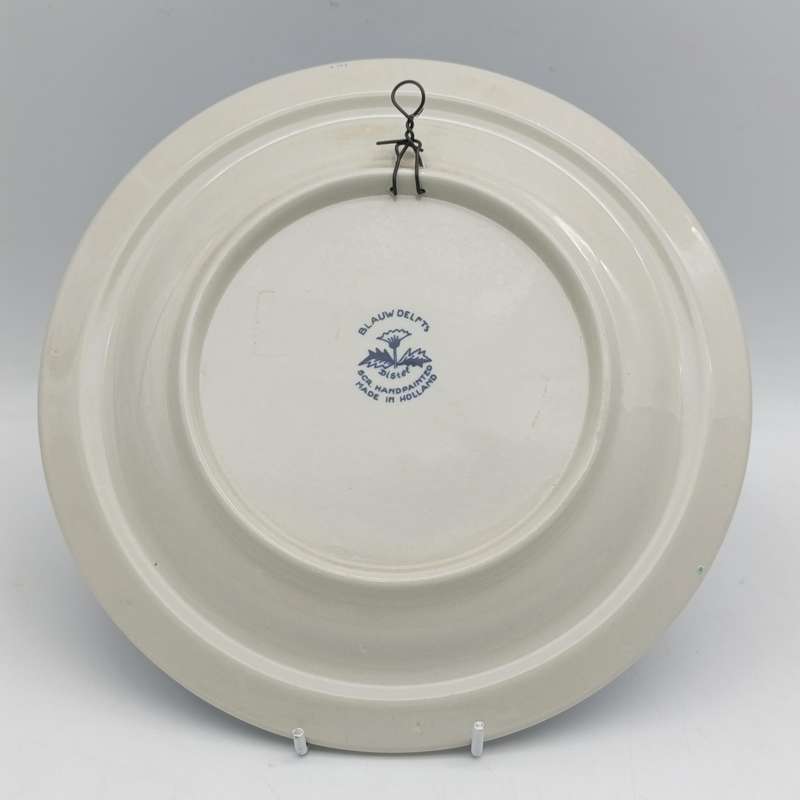 Vintage Blauw Delfts Distel handpainted porcelain plate