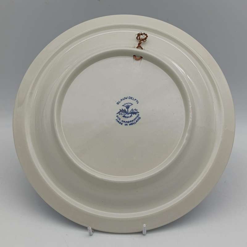 Vintage Blauw Delfts Distel porcelain plate