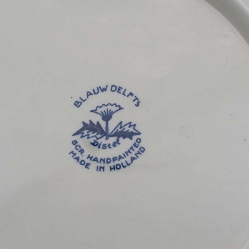 Vintage Blauw Delfts Distel porcelain plate