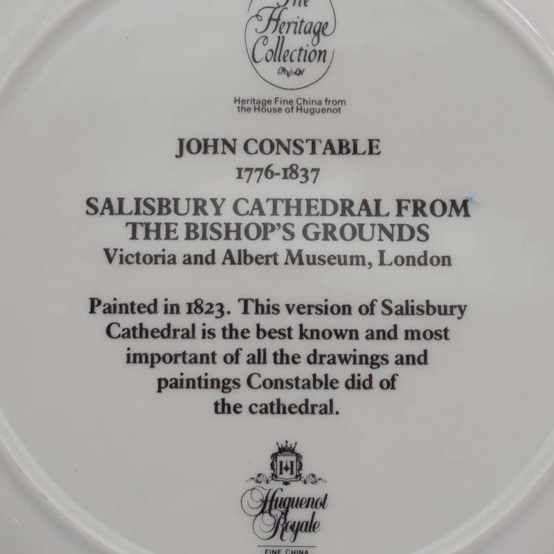 John Constable 1776-1837 Salisbury Cathedral from The Bishop's Grounds porcelain plate
