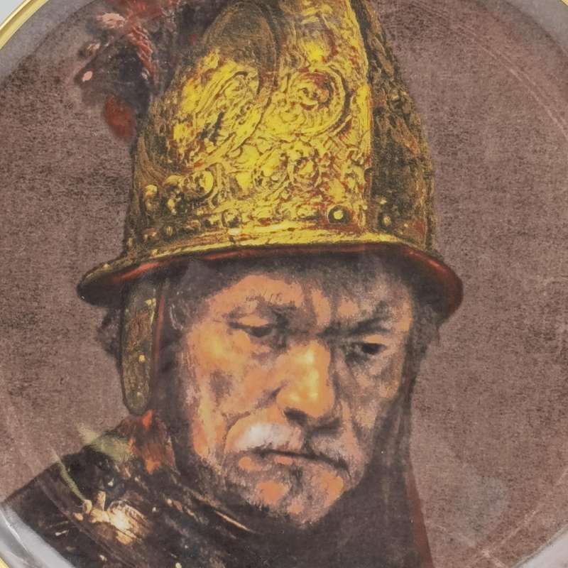 Rembrandt Harmenszoon van Rijn 1606-1669 Man with the Golden Helmet porcelain plate