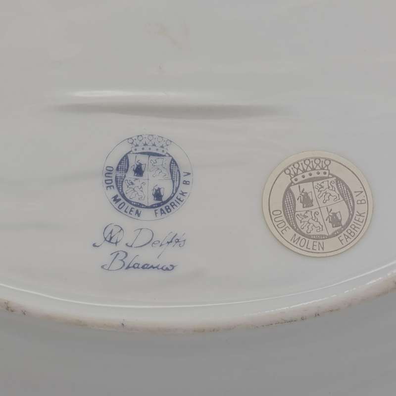 Vintage Delfts Blaauw oval porcelain plate