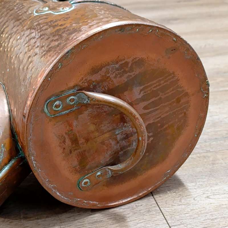 Vintage Hammered Copper coal bucket