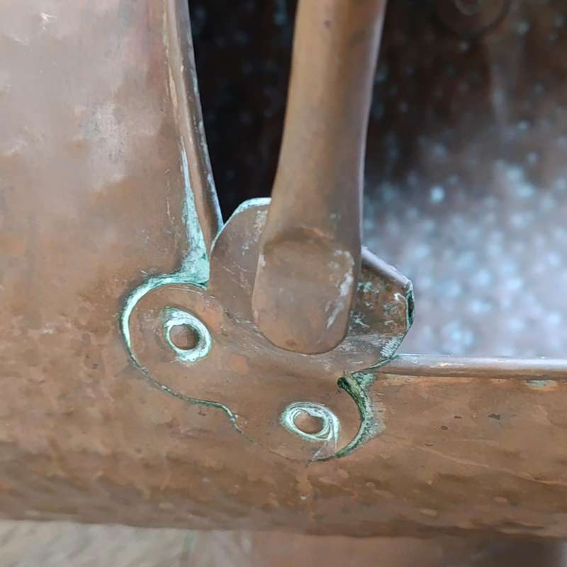 Vintage Hammered Copper coal bucket