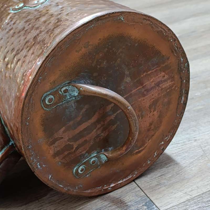 Vintage Hammered Copper coal bucket