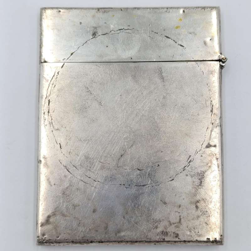 Antique Chinese Hung Chong export silver card case - hinge broken - weighs 117,7 grams