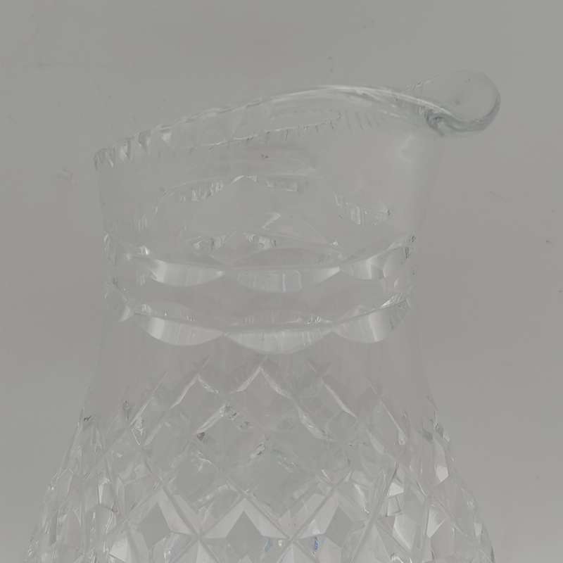 Beautiful vintage crystal carafe open decanter