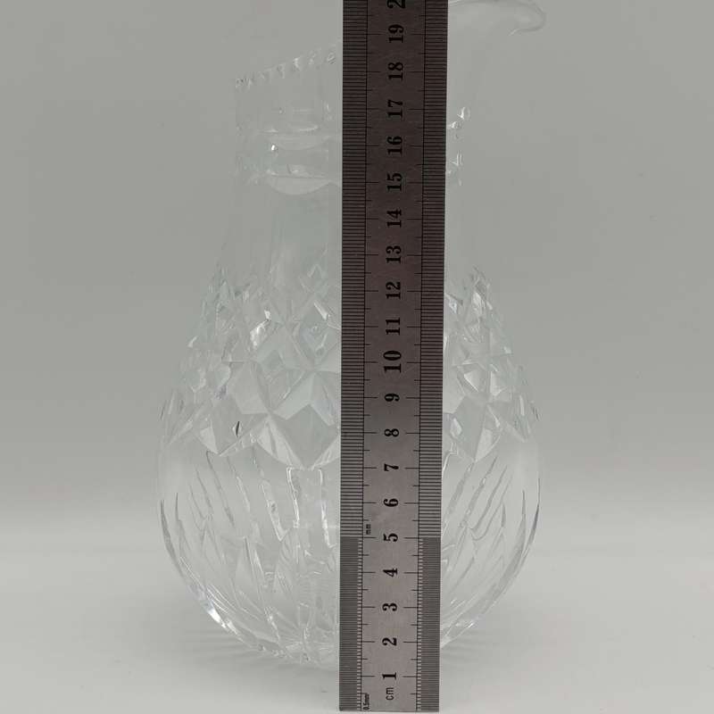 Beautiful vintage crystal carafe open decanter