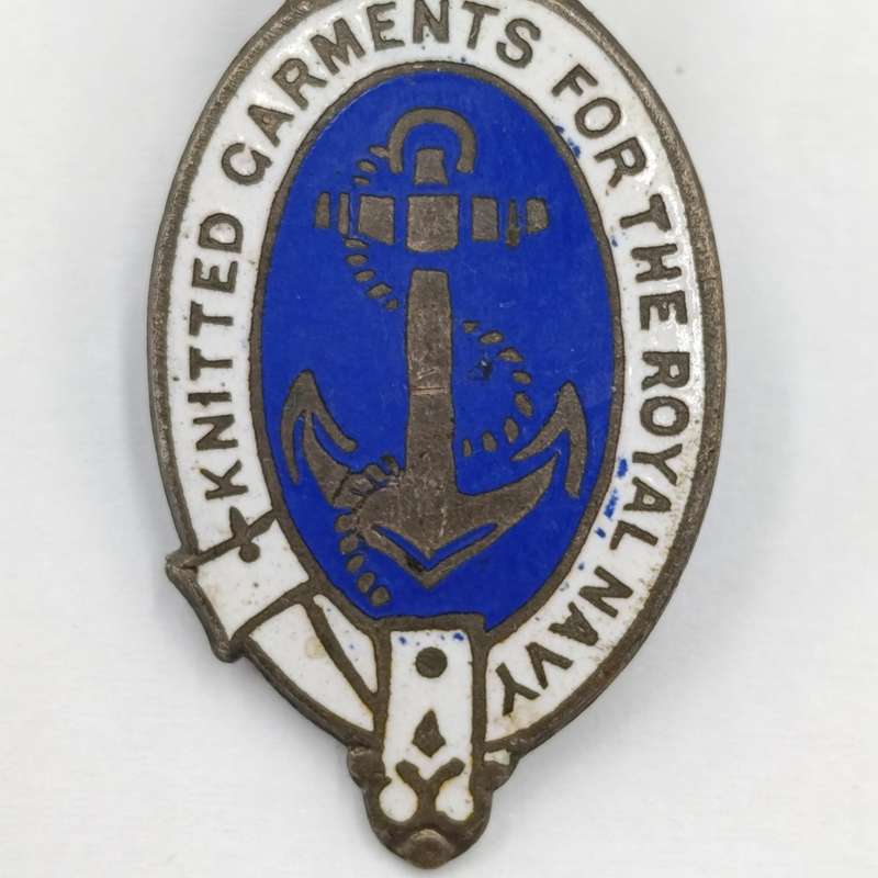 WW2 Knittel Garments for the Royal Navy pin badge