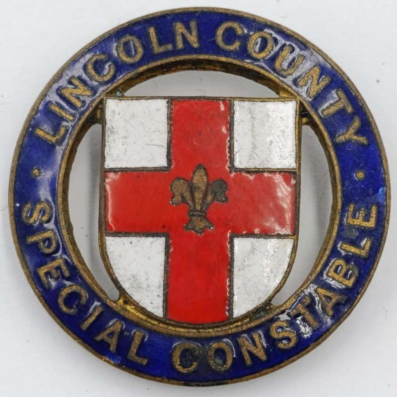Vintage Lincoln County special constable button badge