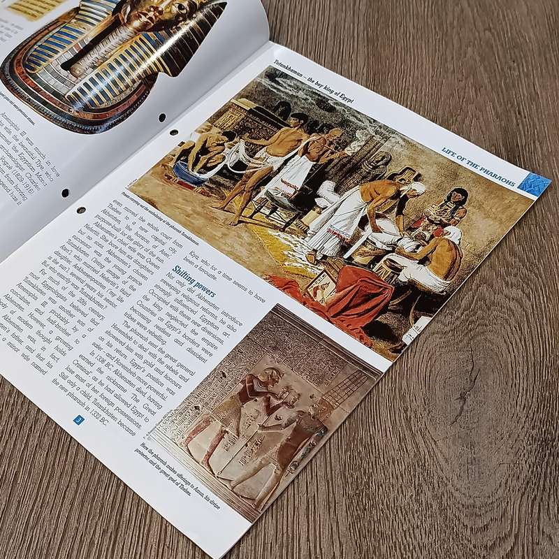 Lot of 5 gods of Ancient Egypt figurines with magazines