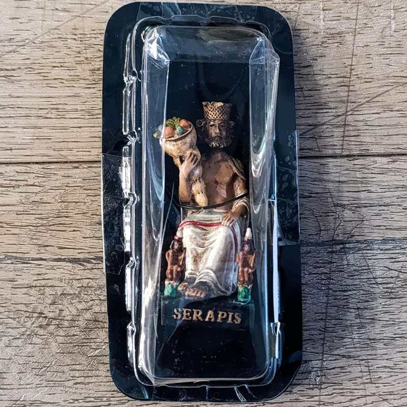 Lot of 5 gods of Ancient Egypt figurines with magazines