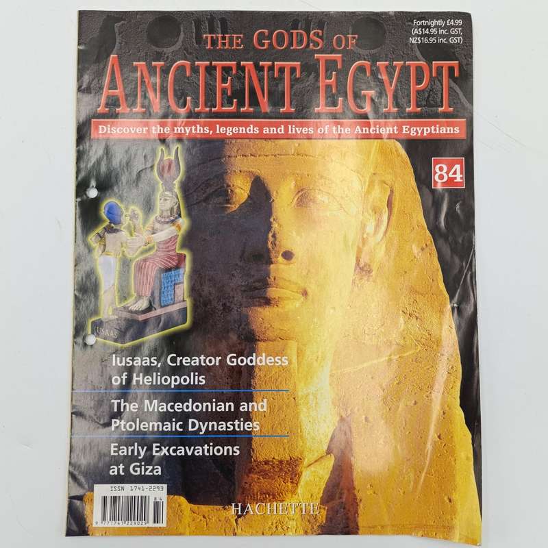 Lot of 5 gods of Ancient Egypt figurines with magazines - some damage