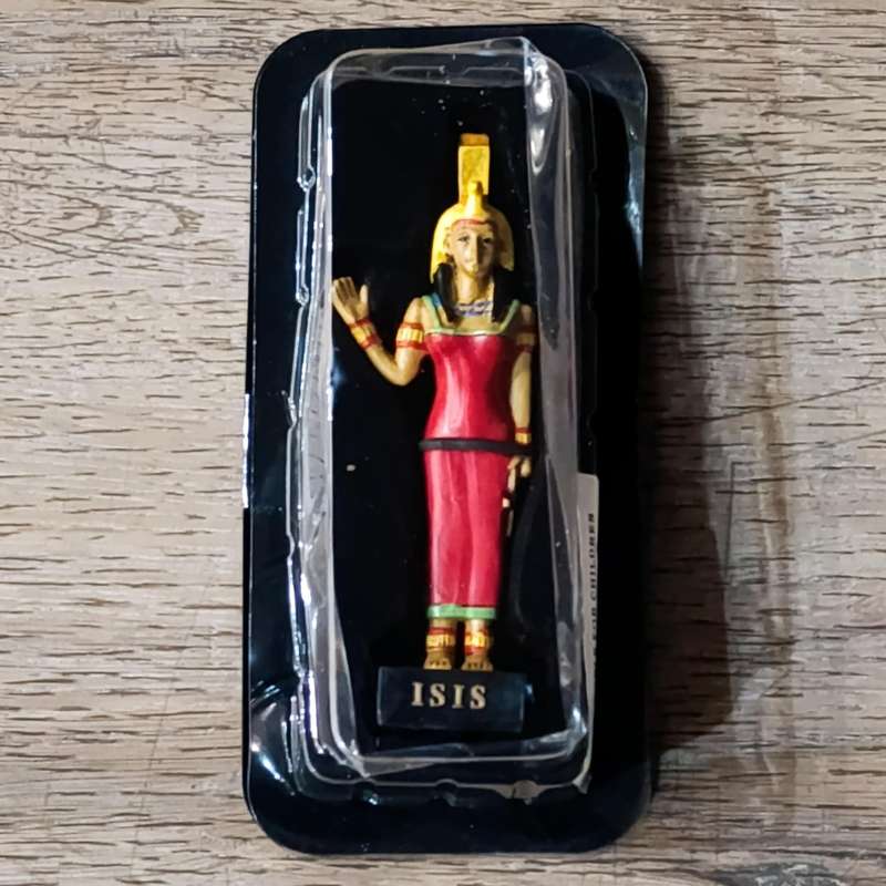 Lot of 5 gods of Ancient Egypt figurines with magazines