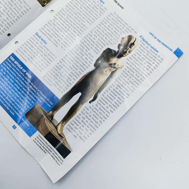 Lot of 5 gods of Ancient Egypt figurines with magazines
