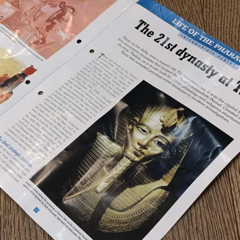 Lot of 5 gods of Ancient Egypt figurines with magazines