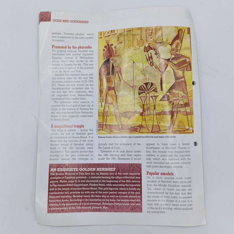 Lot of 5 gods of Ancient Egypt figurines with magazines