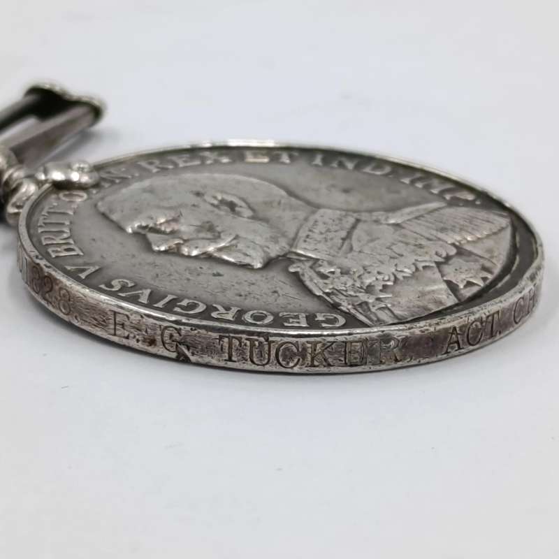 WW1 Royal Navy Long service and good conduct medal issued to 301828 E.C Tucker