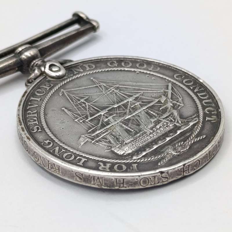 WW1 Royal Navy Long service and good conduct medal issued to 301828 E.C Tucker
