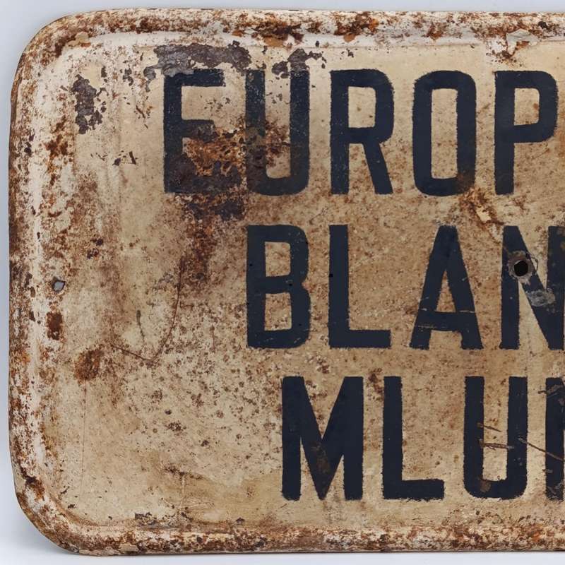 Vintage Apartheid Europeans / Blankes / MLungu metal sign