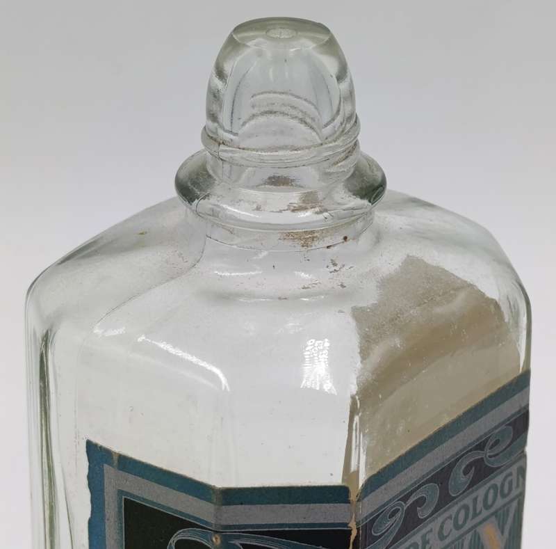 Vintage KWV Eau de Cologne glass bottle - no lid