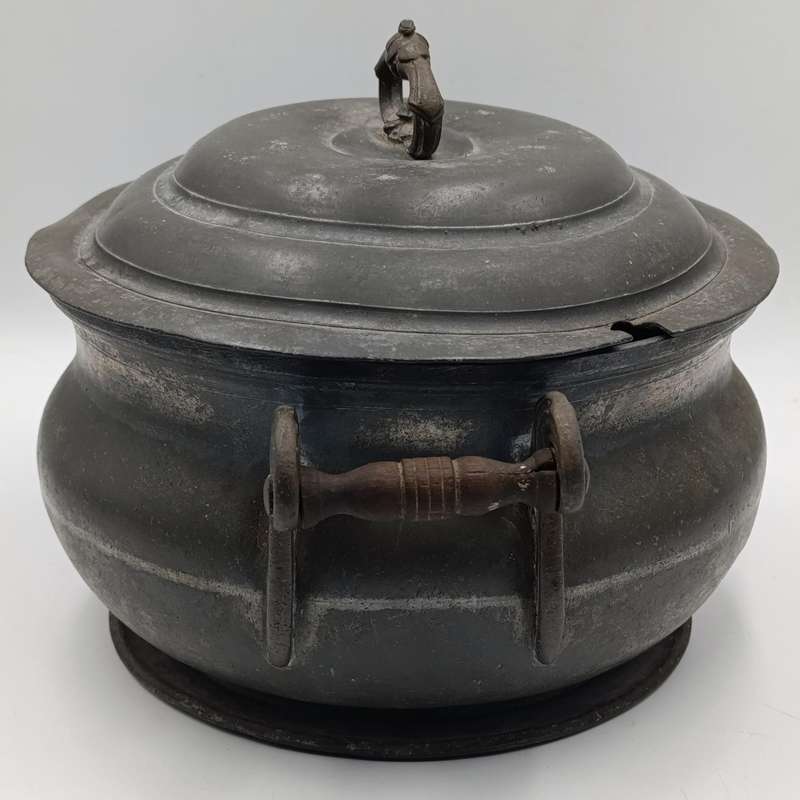 Antique Pewter soup tureen - no markings - circa 1880's