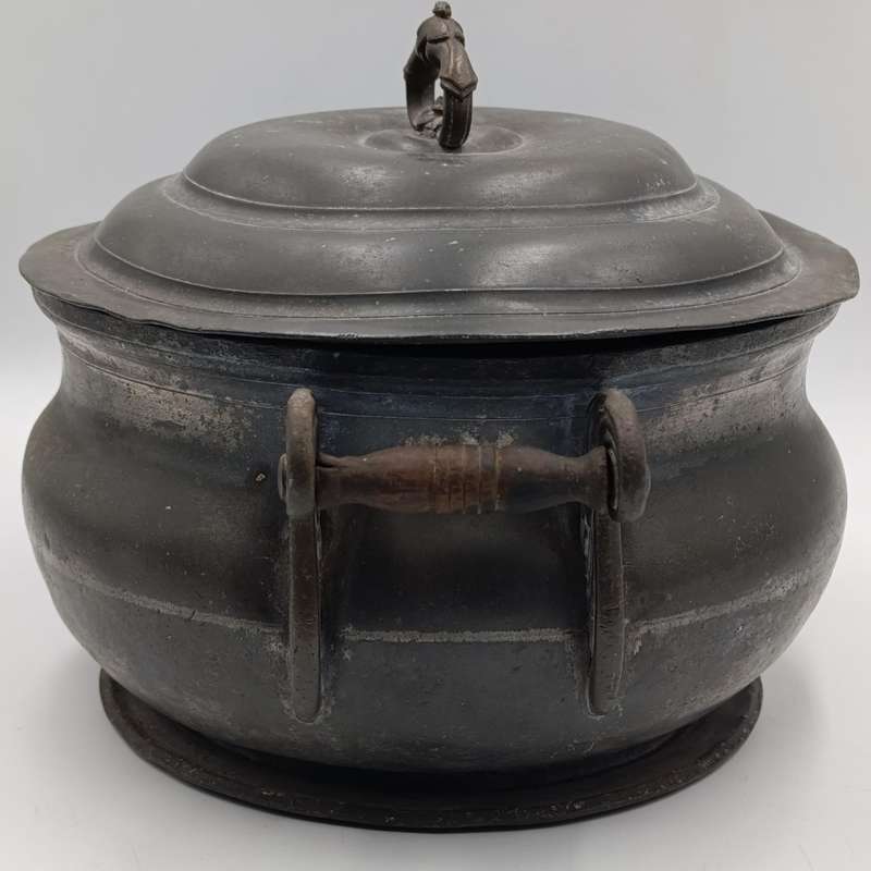 Antique Pewter soup tureen - no markings - circa 1880's