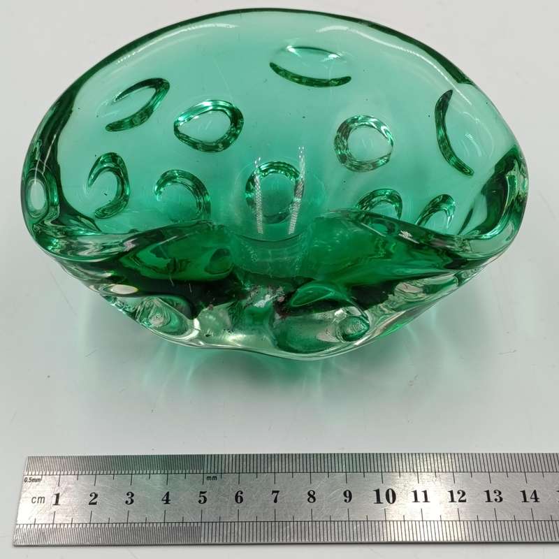 Vintage Green Murano glass ashtray