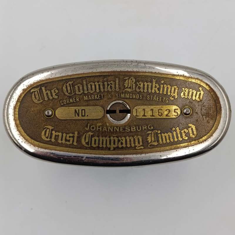 The Colonial Banking and Trust Co. Vintage money box No. 111625