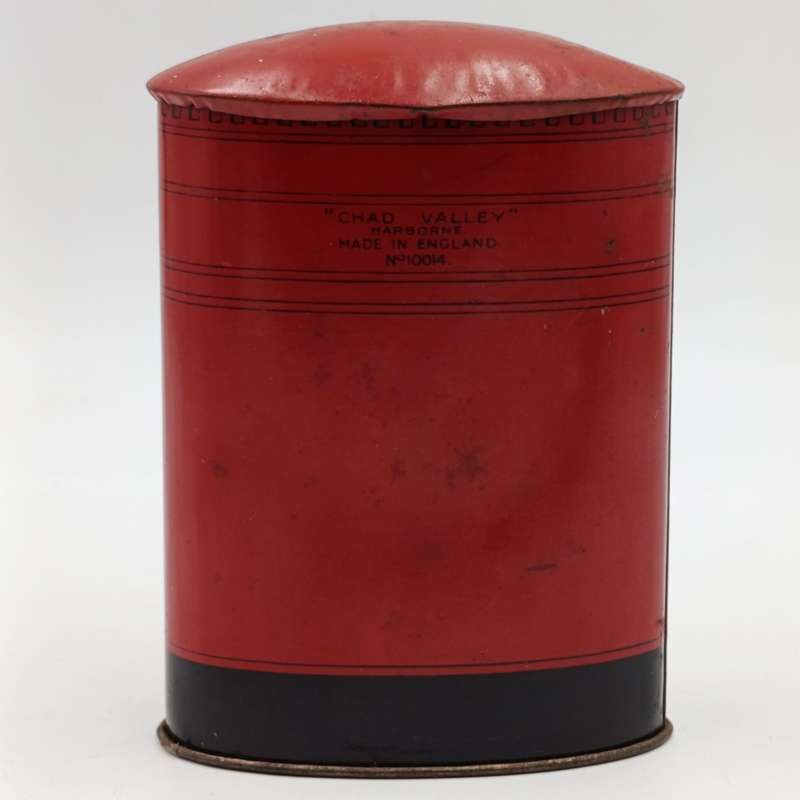 Vintage red Post office money box - with key - Chad Valley tin toys