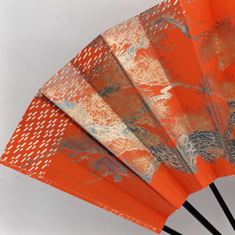 Vintage Japanese Sensu hand fan in box - never used