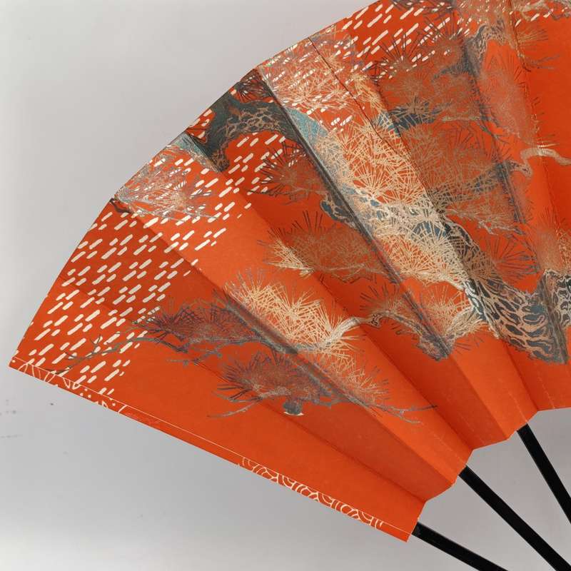 Vintage Japanese Sensu hand fan in box - never used