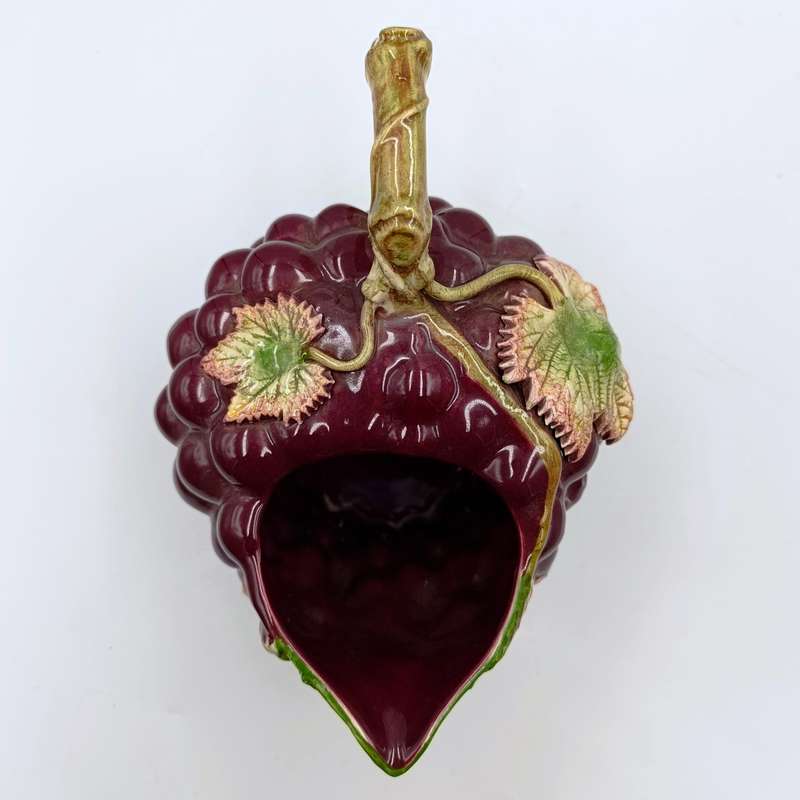 Vintage Majolica style porcelain grape pitcher - no markings