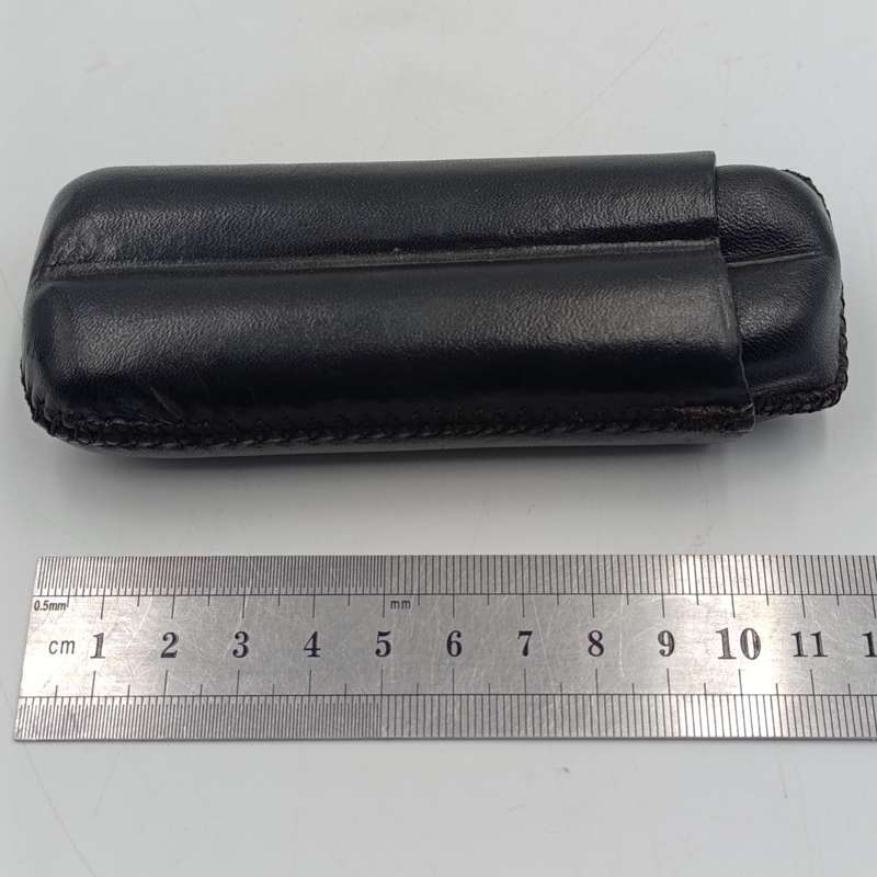 Double Leather cigar holder - Black
