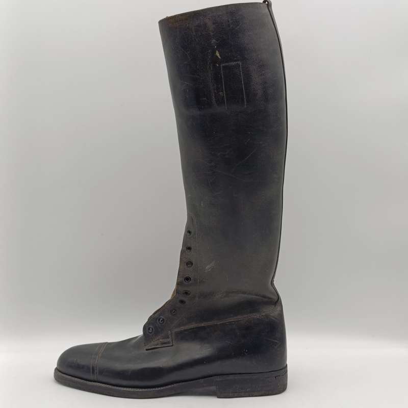 Pair of WW1 Flying Corps Officers black leather boots - looks like size 7