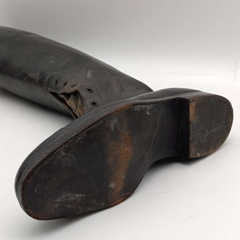Pair of WW1 Flying Corps Officers black leather boots - looks like size 7