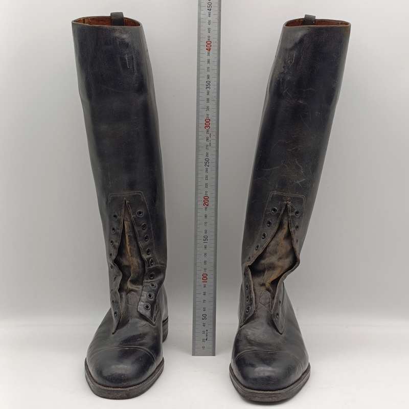 Pair of WW1 Flying Corps Officers black leather boots - looks like size 7