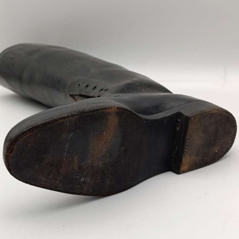 Pair of WW1 Flying Corps Officers black leather boots - looks like size 7