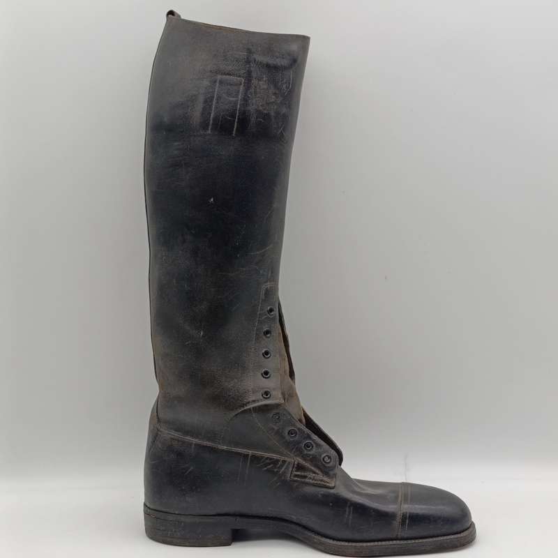 Pair of WW1 Flying Corps Officers black leather boots - looks like size 7