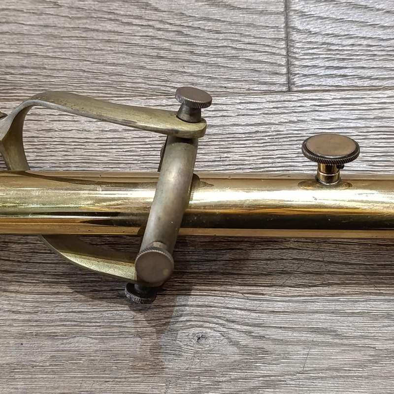 Vintage brass marine ships stick barometer with gimbal