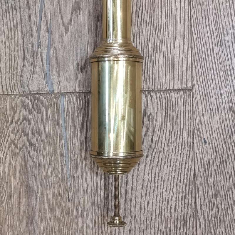 Vintage brass marine ships stick barometer with gimbal