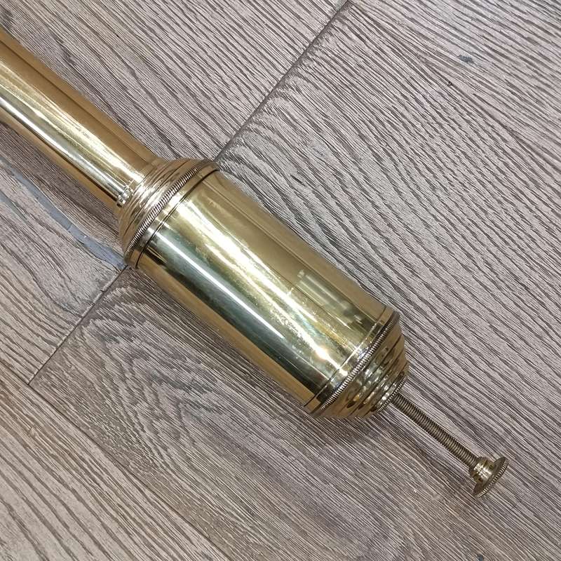 Vintage brass marine ships stick barometer with gimbal