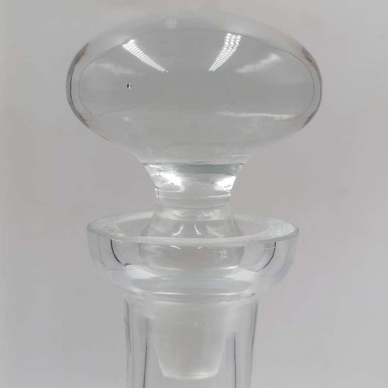 Vintage Krosno Poland crystal decanter - rim damage repaired