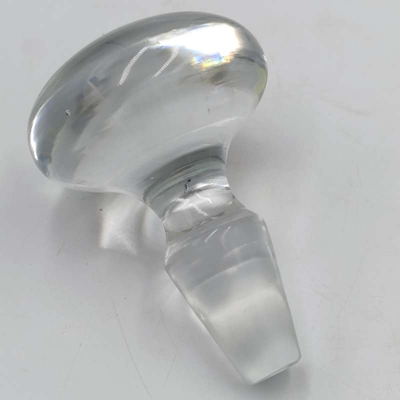 Vintage Krosno Poland crystal decanter - rim damage repaired