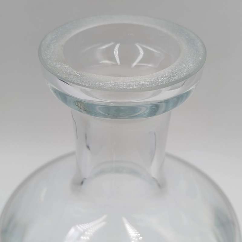 Vintage Krosno Poland crystal decanter - rim damage repaired