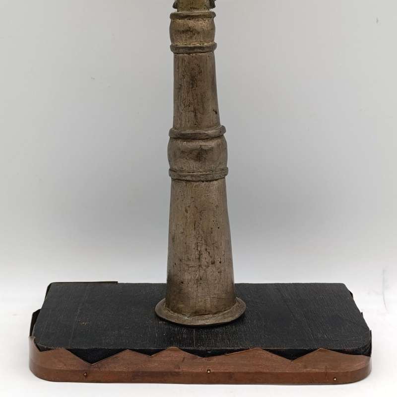 Vintage silvered bronze Ethopian cross sculpture