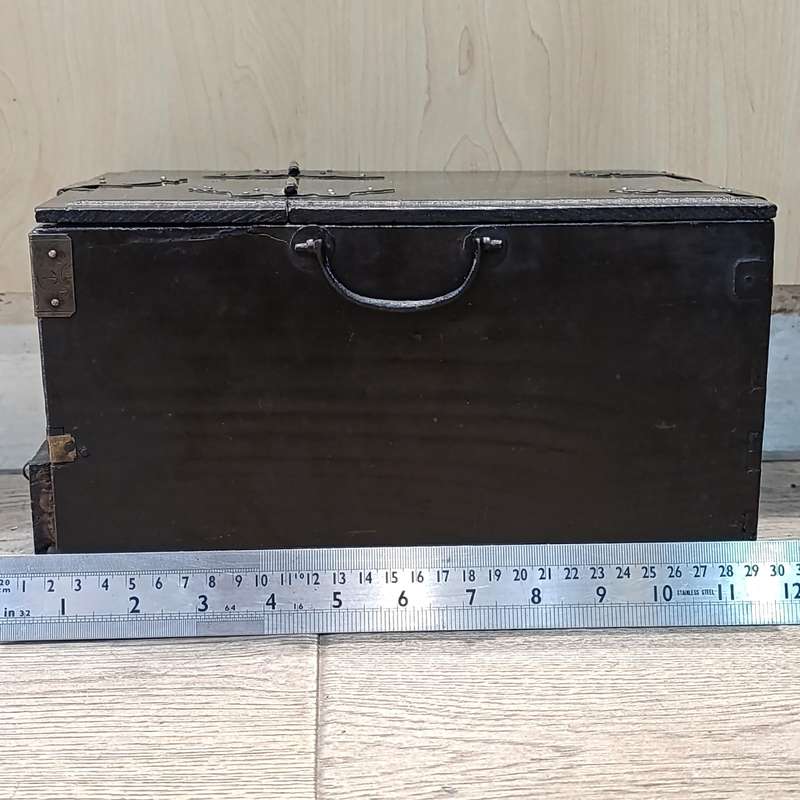 Antique Chinese jewellery box with mirror and 3 drawers