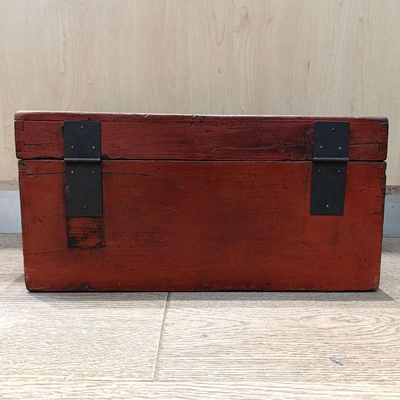 Antique Chinese red wooden box
