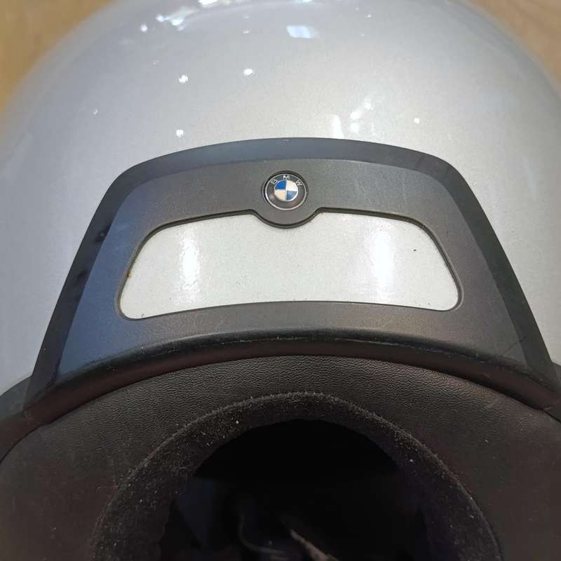 Genuine BMW motorcycle helmet with bag - some minor scuff marks